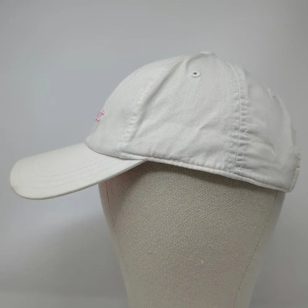 Titleist Baseball Cap White One Size Pink Script Logo Adjustable Slideback Hat